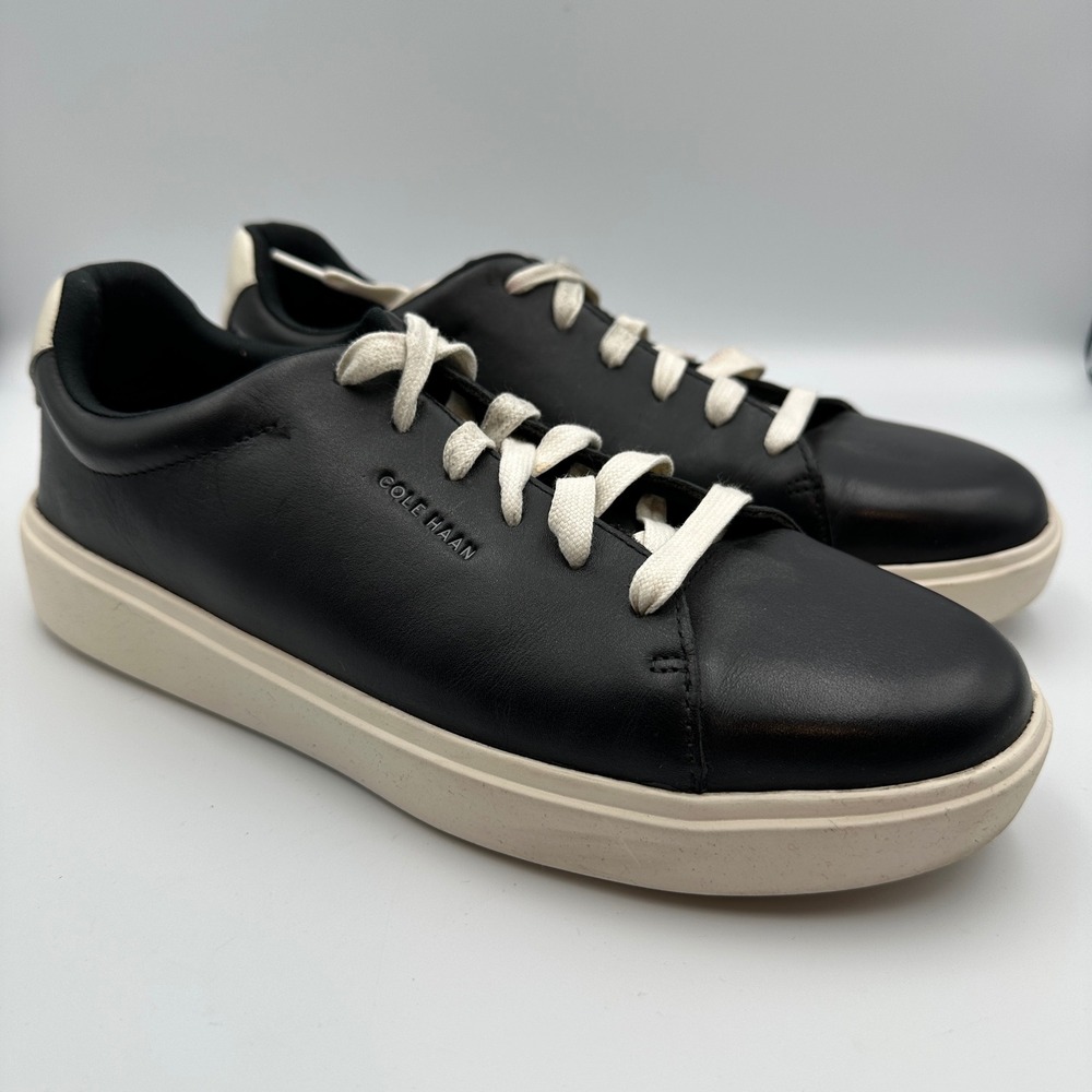 Cole Haan GrandPro Crosscourt Traveler Sneaker Sz 10 Black Leather Chic $145